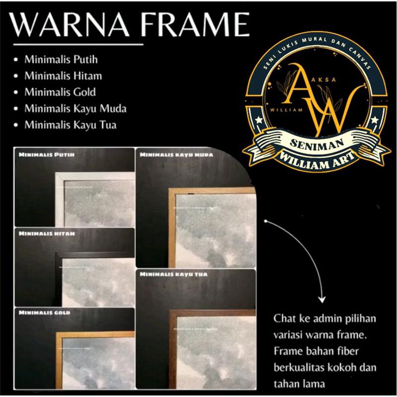 lukisan abstrak modern latar hitam dengan variasi gold 2