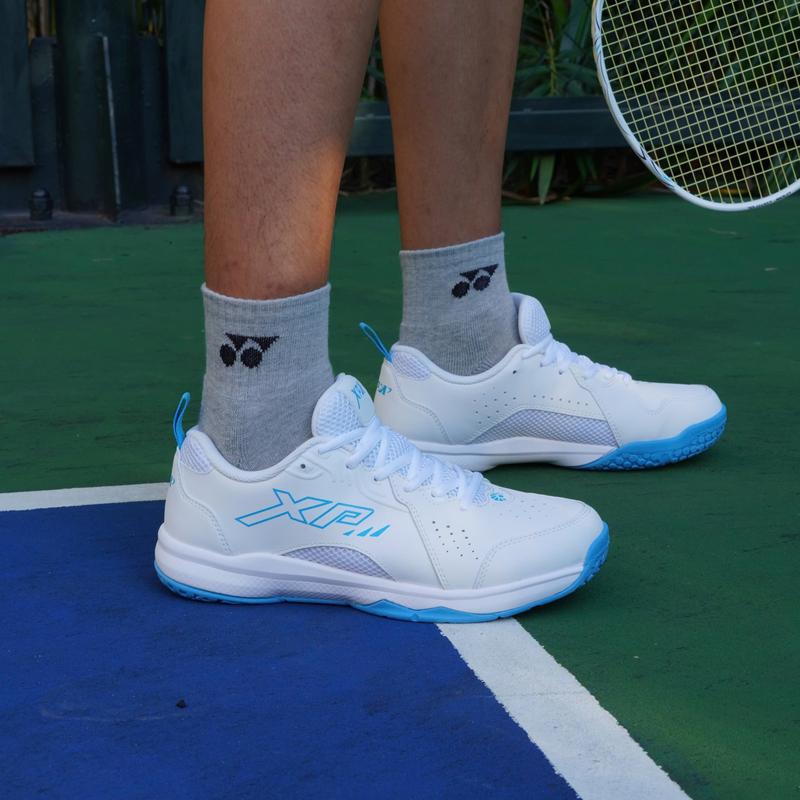 Giày Bóng Chuyền Giày Cầu Lông XP CL10 J- Max Nam Nữ Chính Hãng Màu Trắng - Đế Eva Siêu Nhẹ Chơi Sân Bê Tông Tốt - Tặng Tất Dệt Kim Không Mùi