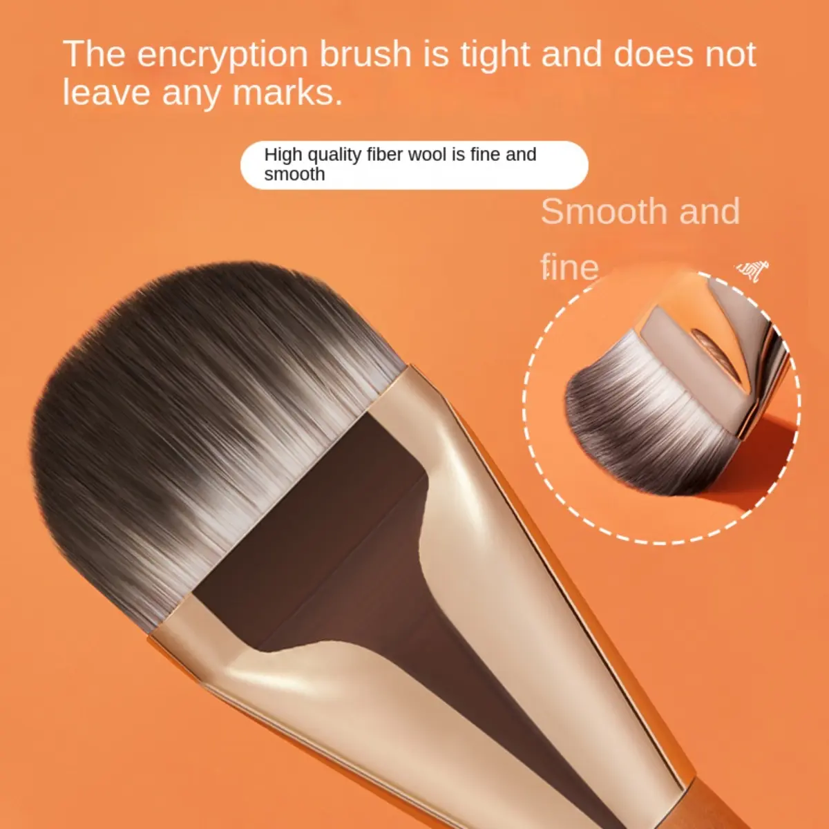 Gecomo Ultra-Thin Widened Tongue Type Powder Foundation Brush Seamless Concealer Anti-Smear Makeup Flat Soft Hair Beauty Tools Makeup Brush