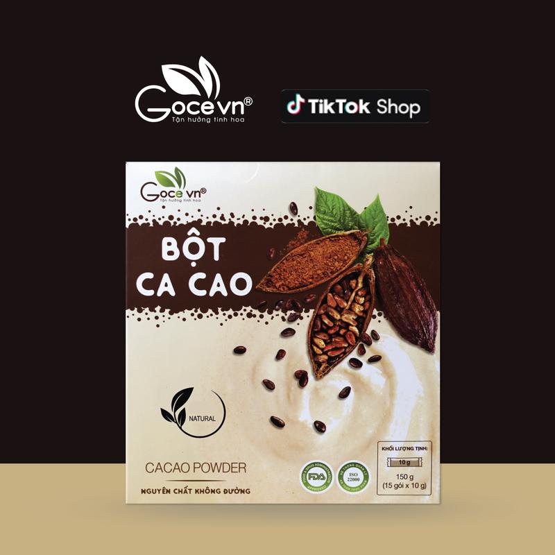 Bột cacao nguyên chất Goce - 150g (15 gói x 10g) ST 0