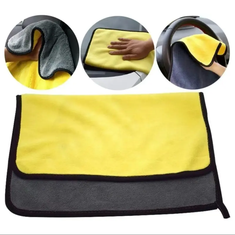 Khăn Lau Sợi Microfiber Siêu Thấm Hút - Hàng Nhập Khẩu Cao Cấp - Phụ Kiện Lau Xe 2