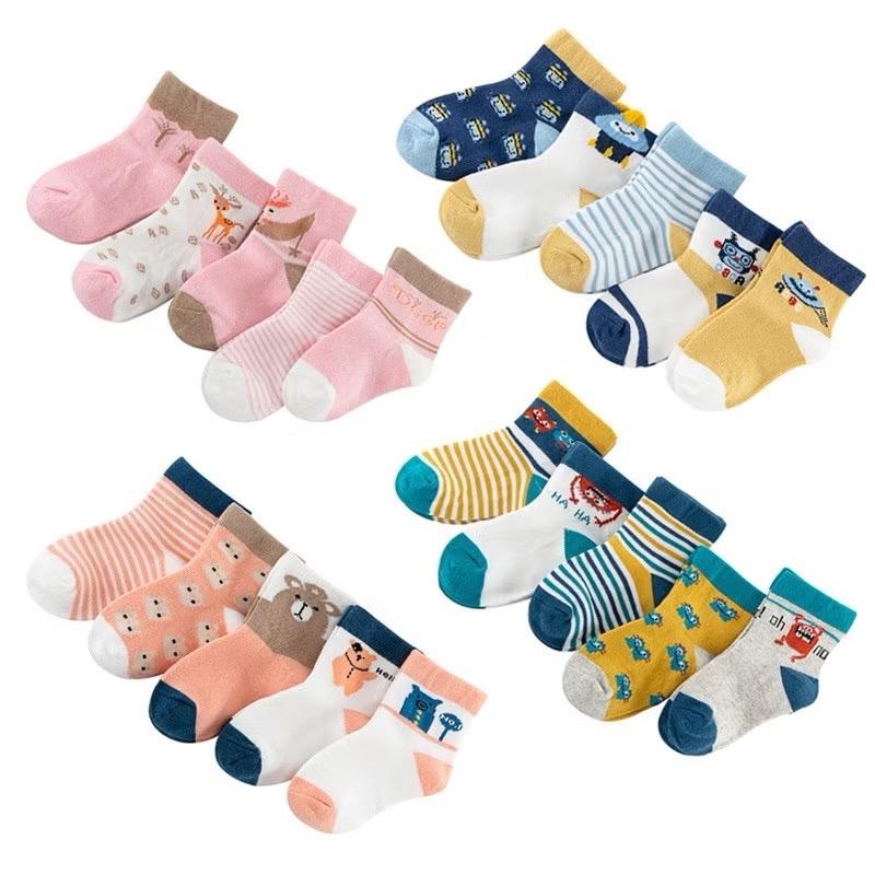 Set 10 đôi tất len mềm mịn cho bé sơ sinh- 3 tháng ( hình có thể thay đổi ạ) 1