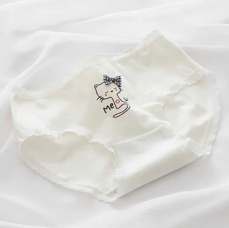Combo 10 (or 5) quần lót nữ CT032 hoạ tiết mèo nơ phù hợp cho các bạn gái cute và các bé gái mới lớn học sinh cấp 2 cấp 3 3