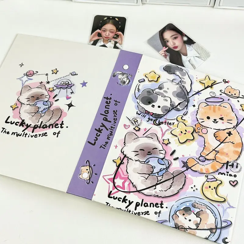 Binder A5 6 Còng “Lucky Planet” Chất Liệu Giấy Bìa Cứng - Binder Đựng Card 4 Ô, Album Đựng Ảnh Size A5 7