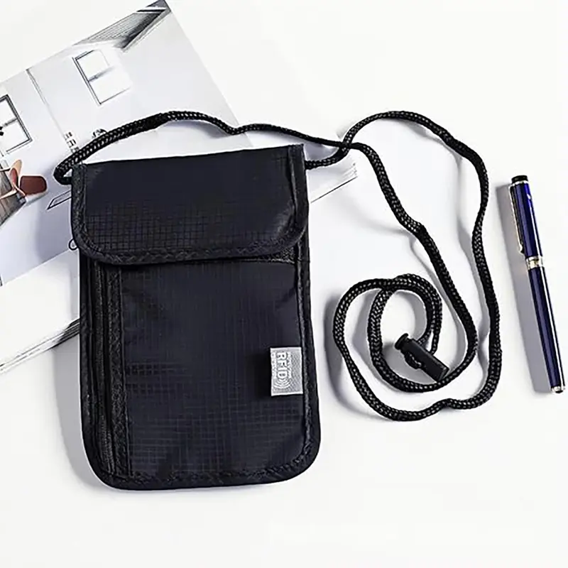 Multi-functional Passport Bag, 1 Count Portable Anti-theft Card Bag, Traveling Storage Bag for Home & Travel, Travel Essentials 5