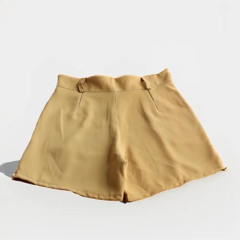 ( Mã 12) Quần short nữ lưng cạp cao fom chữ A có túi và khóa kéo - DKTB 012 Nữ Women Ong Pants 3