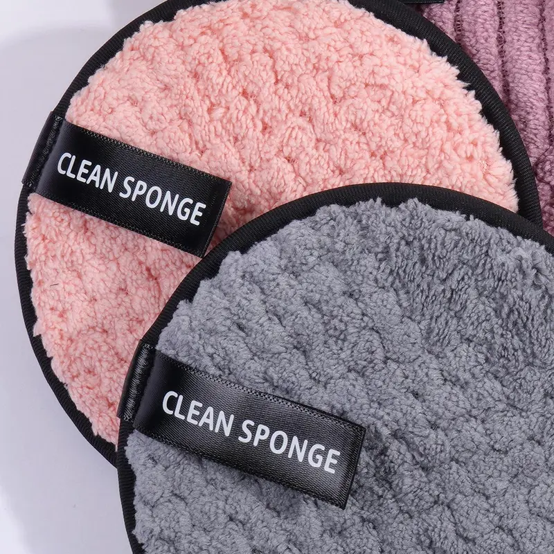 MAANGE Makeup Removal Pads, 5 Counts Round Soft Cleansing Pads for Daily Use, Double-sided Makeup Remover Pads, Face Cleansing Cloths or Face & Eyes, Holiday Essentials, Gentle Cleaning Products, Christmas Gift 5