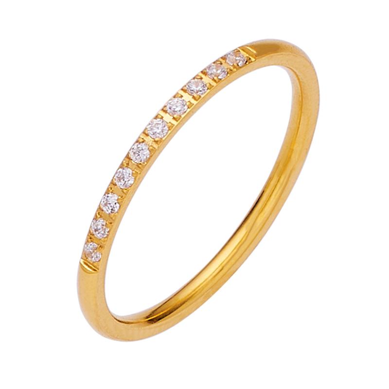 Product Introduction of Nhẫn Đầy Màu Sắc Zircon, Hình Tròn Ngôi Sao, Ferrule Thép Titan, Mạ Vàng, Trang Trí, Bán Chạy, Tương Phản, Thích Hợp Cho Người Chạy Bộ 4