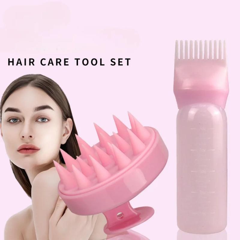 Product Introduction of 160ML Hair Dye Applicator Bottles Portable Hair Roots Massager Plastic Dyeing Shampoo Bottle Oil Comb Brush Hair Coloring Tools 11