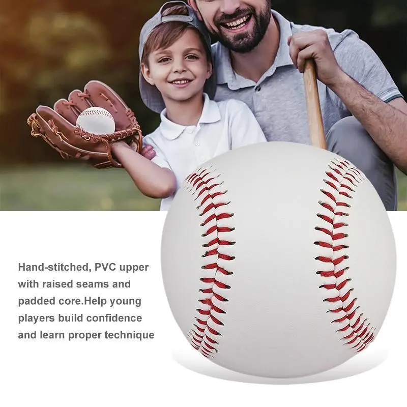 High Quality 9" Handmade Baseballs PVC Upper Rubber Inner Soft Baseball Balls Softball Ball Training Exercise Baseball Balls