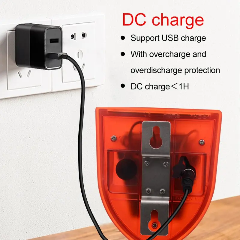 Solar Powered Outdoor Alarm, Solar & DC Charging Mode Security Alarm with 3 Alarm Modes, Security Alarm for Home, Villa, Farm & Yard 7