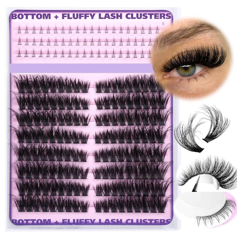 Product Introduction of Individual False Eyelashes with Glue & Remover & Tweezers, 1 Set Natural Look Eyelash Extensions, Self Grafting Curl Eyelashes, Eye Makeup Enhancement, Cosmetic 2