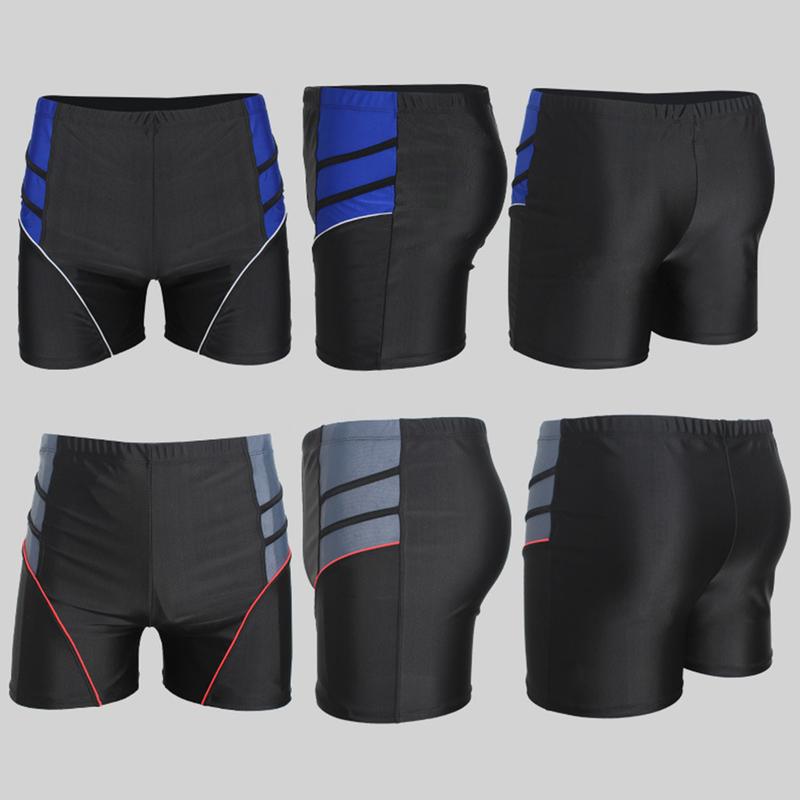 AHnitvang-Men Teens Water Repellent Swimming Shorts Mid-rise Patchwork Color Quick Dry Swimming Trunks Inner Drawstring Breathable Shorts Swimsuit 6