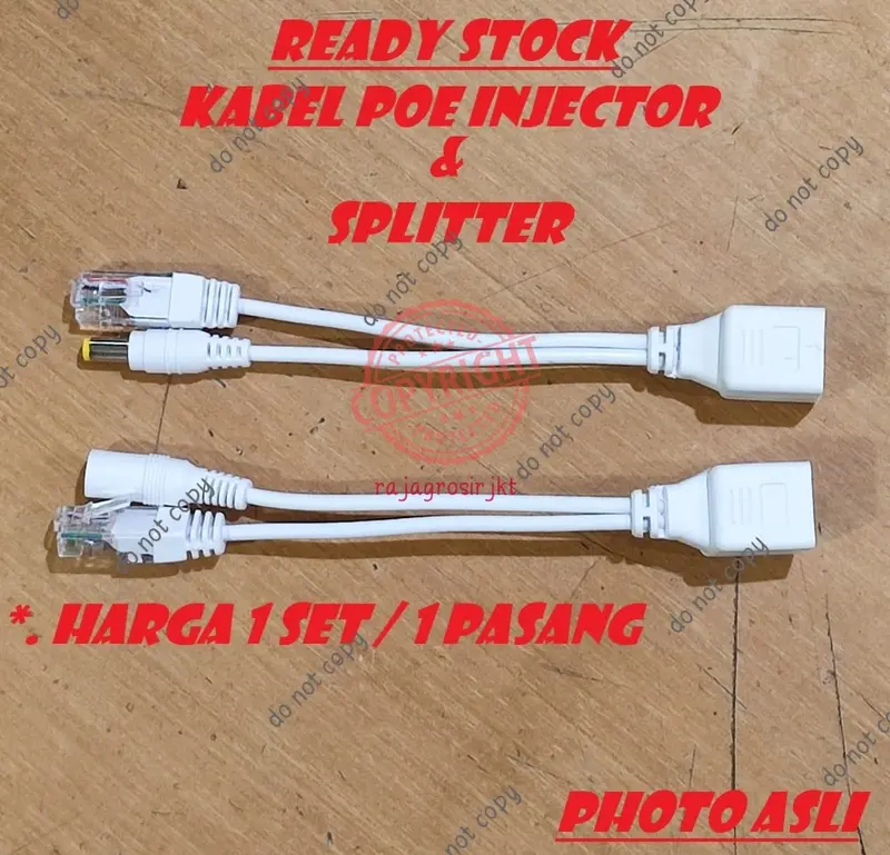 Kabel POE injektor Kabel Poe Spliter Kabel Poe Injector set 3