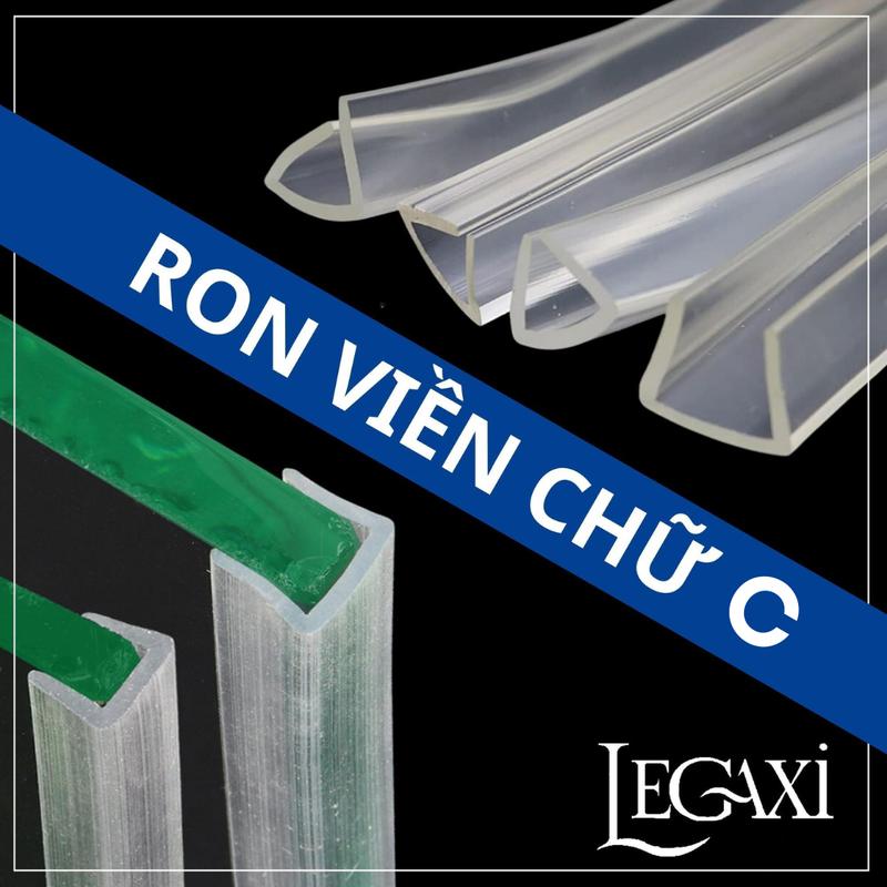 Dây viền cạnh kính, ron dán cửa kính cường lực chống va đập chữ C bọc cạnh bàn, gương, hồ cá, kệ, tủ Legaxi 1