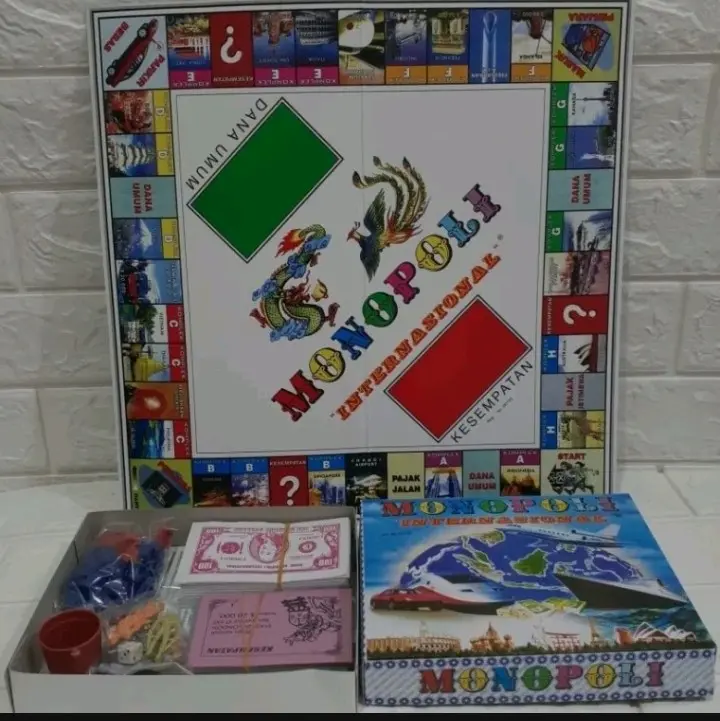 Mainan papan monopoli manca negara ludo ular tangga
