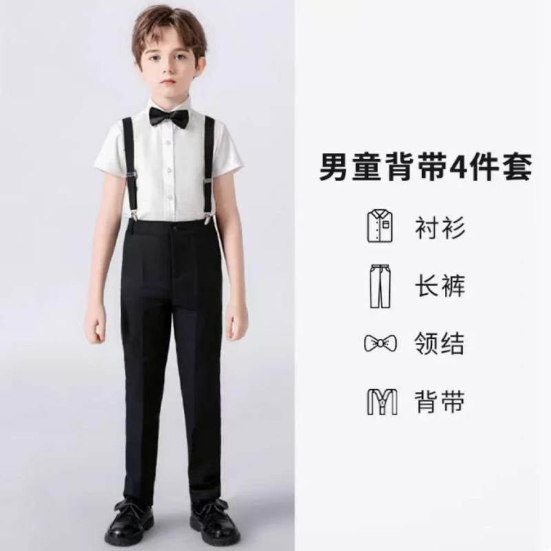 Bộ Đồ Công Sở Trẻ Em, Bộ Đồ Trang Trọng Bé Trai, Bộ Đồ Màu Đen, Áo Vest, Cô Gái Hoa Đẹp Trai Người Dẫn Chương Trình Trang Phục Váy Trang Trọng, Thích Hợp Biểu Diễn Piano, Làm Bằng Bông, Năm 2025 8