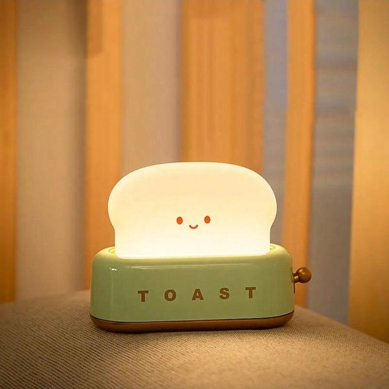 Creative Bread Design Night Light, USB Rechargeable LED Night Lamp, Bedside Desk Light For Bedroom, Dimmable Table Light For Living Room & Home Decor, Gadgets for the Home, Men's Gadgets 1