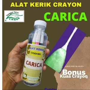 Alat Kerik Alat Ukir  Gores Crayon isi 5 kemasan ekonomis bonus sulak crayon