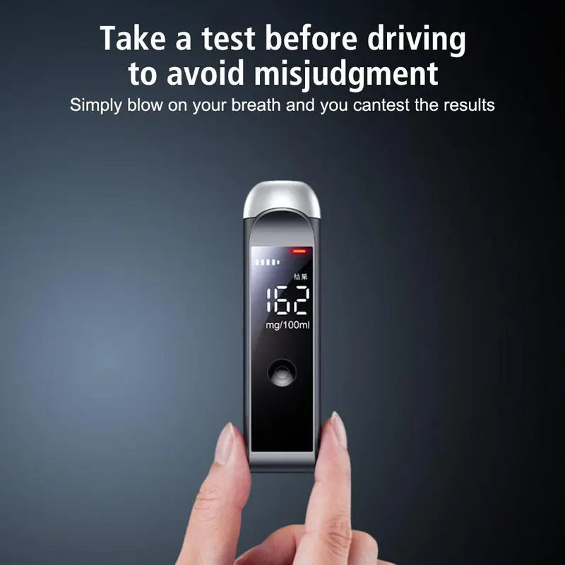 Portable Alcohol Detector, Breathalyzer with Digital LCD Display, Police Alcotester, Professional Alcohol Tester, Breathalyzer for Police, Home, Office 5