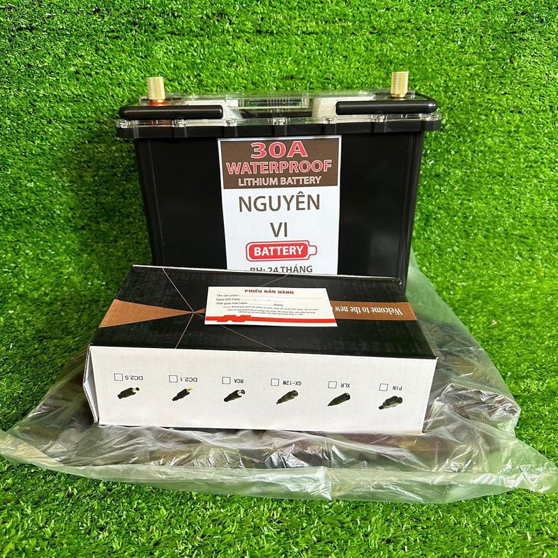 Bình pin lithium 12V - 30Ah chống nước có tay xách 2