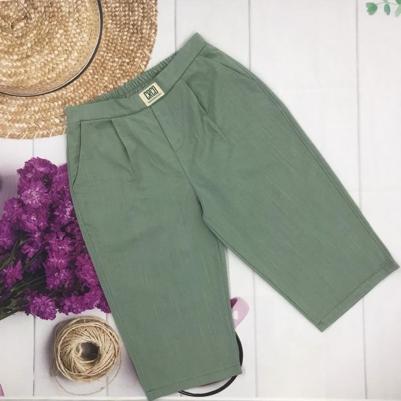 Quần lửng nữ mặc nhà cạp chun, vải đũi hàn cao cấp, thoáng mát