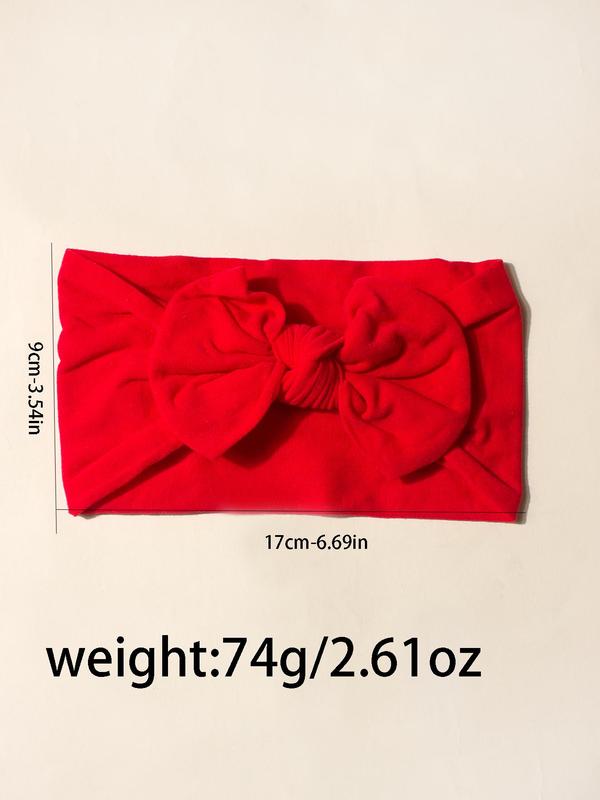 Solid Color Bow Decor Baby Hair Band, Soft Comfortable Breathable Hair Accessories for Baby Girls & Boys, Cute Lovely Hairwear for Daily Used 1