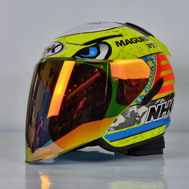 NHK Helmet R1 v2.0 Sergio #2 (Yellow Flo Glossy) Open Face - TikTok ...