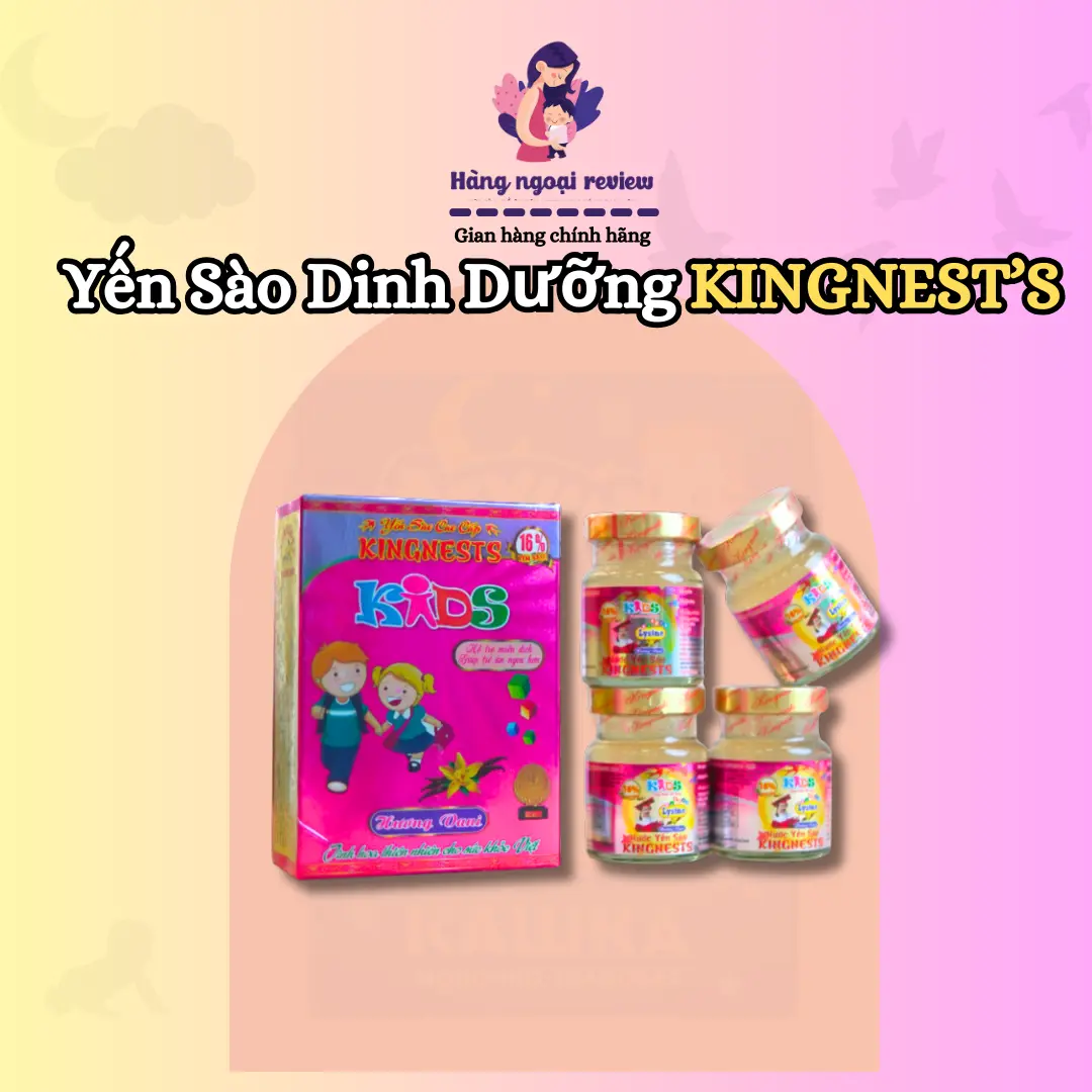 [3 SET- 12 HŨ]  Yến sào Kingnest Cao Cấp Cho Bé Hũ 70ml