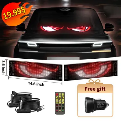2Pcs LED Eyes For Truck Windshield | Programmable