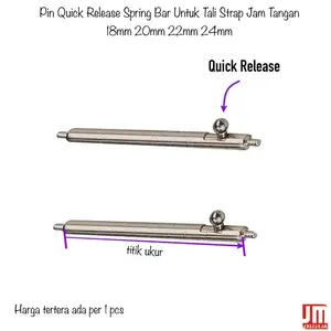 Pin Quick Release Spring Bar Untuk Tali Strap Jam Tangan 18mm 20mm 22mm 24mm
