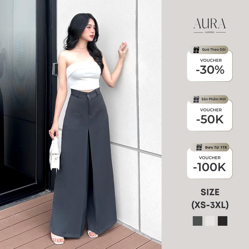 Quần tây nữ ống suông thiết kế giả váy hottrend cách điệu chất vải mango cao cấp thiết kế hottrend thoáng mát-mềm mịn ong women a13