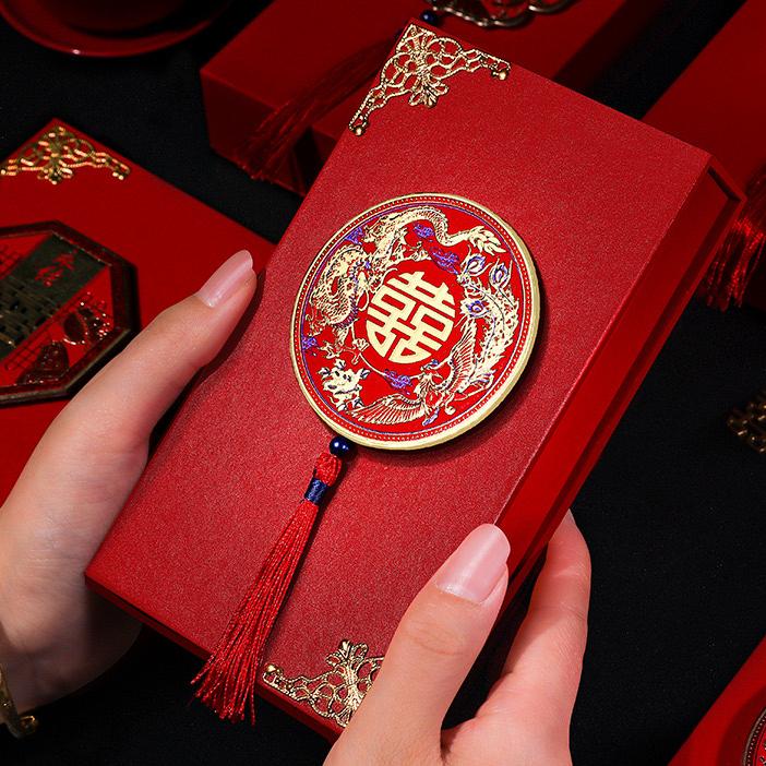 Tặng tờ niêm phong Hộp lì xì hộp nạp tài đựng tiền sính lễ dùng cho Đám cưới đám hỏi