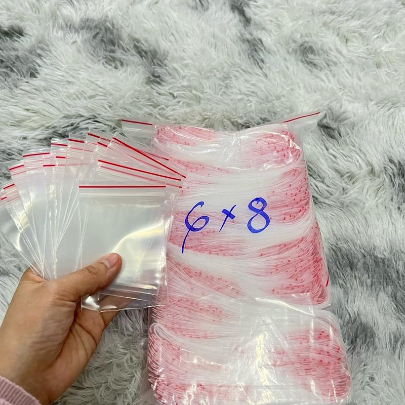 100gr zip chỉ đỏ đựng thực phẩm, túi zipper chỉ đỏ hàng đẹp chất lượng