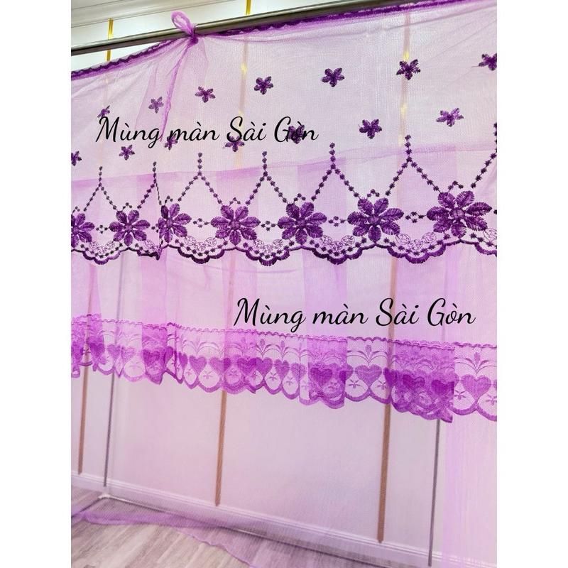 Màn tuyn ren thái lạnh mắc tay - Màn có cửa và không cửa người lớn chống muỗi cao cấp 1m2 1m4 1m6 1m8 2m2 mùng   xếp gọn mùng  medogavn   mùng treo mùng  có vén _ đêm