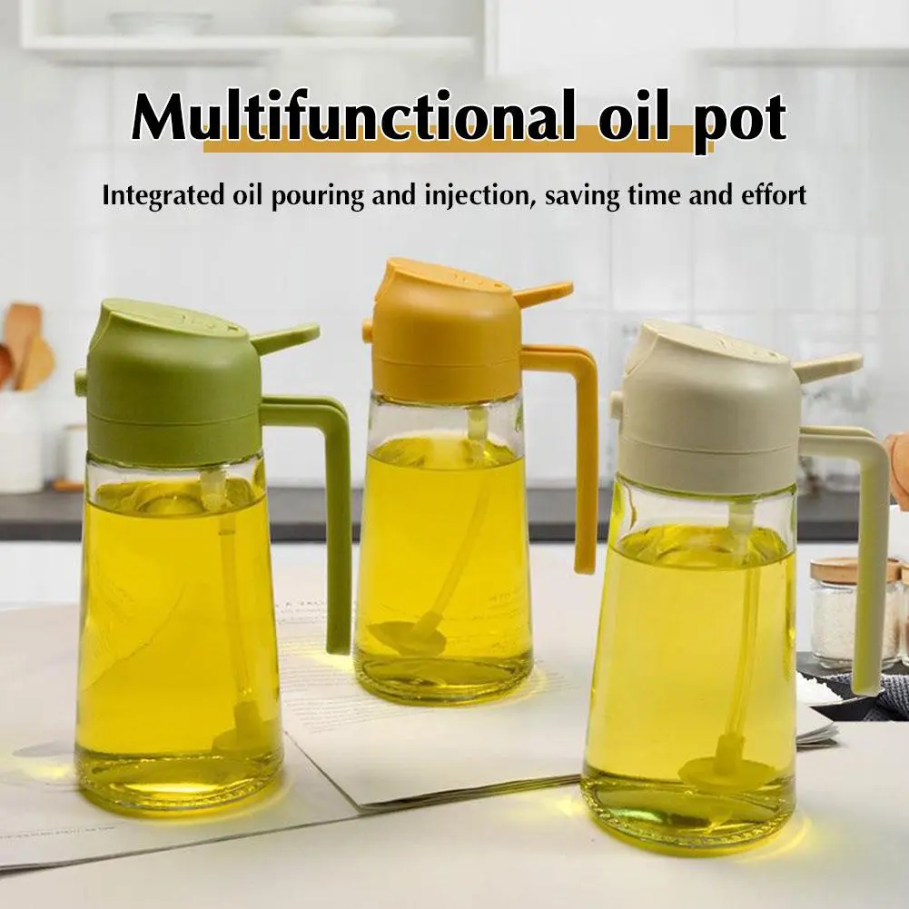 Bình Xịt Dầu, Nhà Bếp, Dung Tích 500ml, Bình Xịt 2 Trong 1 (Bộ Phân Phối + Bình Xịt), Bình Xịt Thủy Tinh Dầu, S5E7