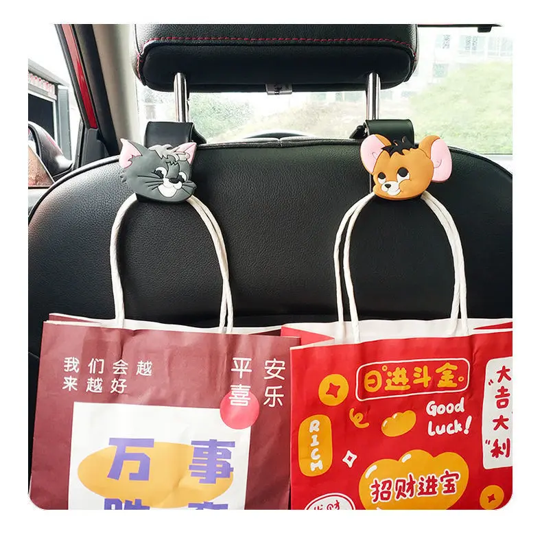 Móc Xe Hơi Hoạt Hình, Đa Chức Năng, Thiết Kế Gấu Dâu Tây Dễ Thương, Thích Hợp Để Đựng Đồ Lặt Vặt Và Đồ Dùng, Móc Ghế Ô Tô, Móc Treo Đồ Tựa Lưng, Phụ Kiện Nội Thất Ô Tô 8