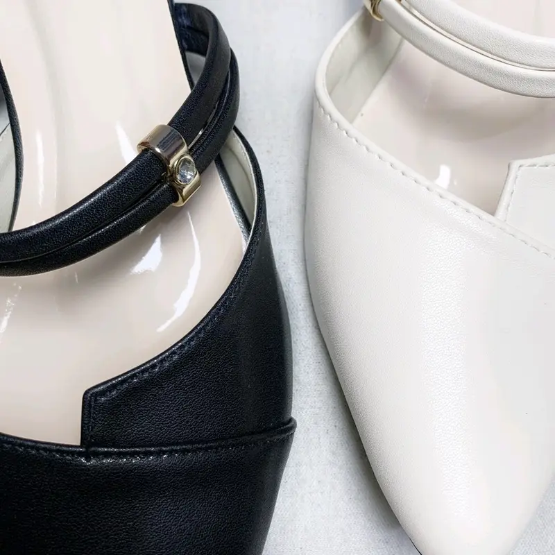 FLADEO Sandal Wanita Heels 3cm 2 Tali  Menawan Cantik 5