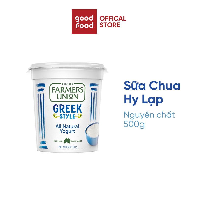 Sữa Chua Hy Lạp Greek Yogurt Farmers Union nguyên chất 500g - 1 hũ