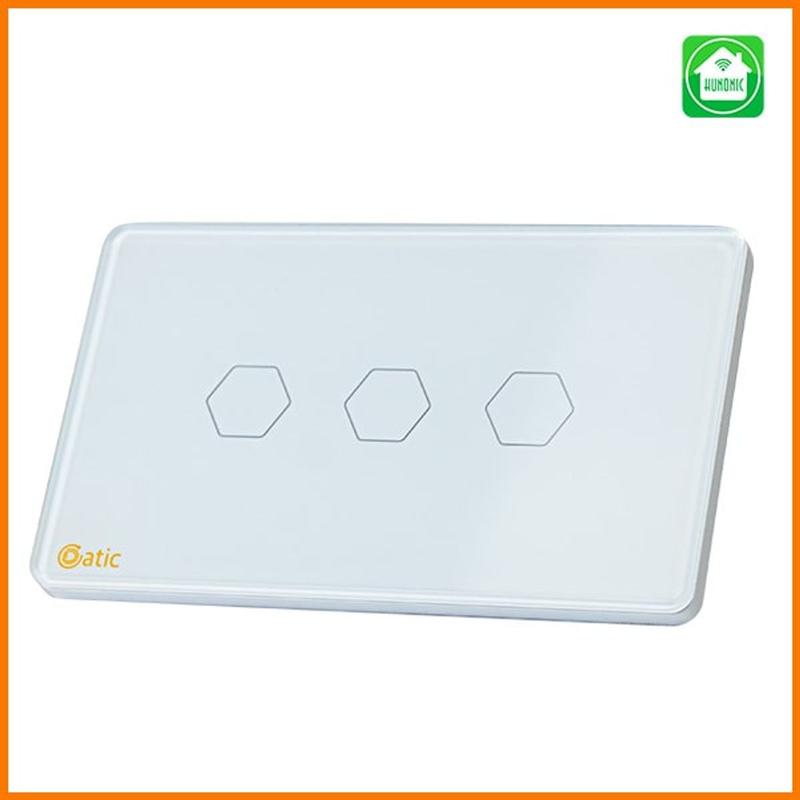 Công Tắc Hunonic Datic Wifi 3 nút Điều Khiển Qua điện thȯại - Sử Dụng Dễ Dàng! remote  smartkey 3