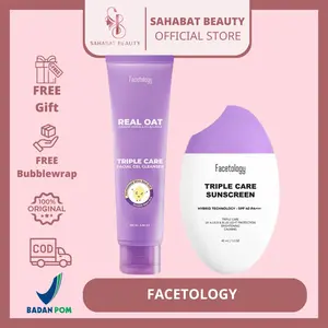 Facetology Triple Care Sunscreen 40ml untuk Perlindungan Kulit Wajah