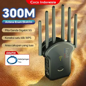 WIFI Expander 1200mb Repeater Nirkabel Rumah Repeater wifi yang nyaman Penguat Sinyal Antena Dual Band 6