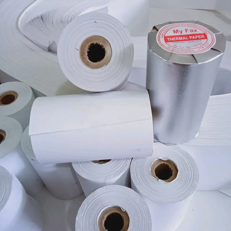 Kertas thermal Setruk kasir ukuran 80x50mm paket 10 roll Hitam Struk 80mm 0