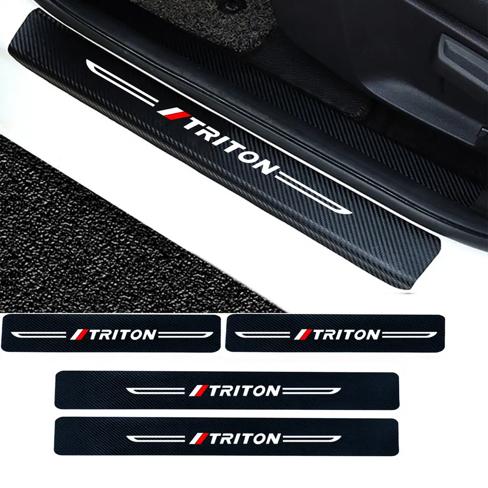 For Mitsubishi Triton Car Door Sill Threshold Scuff Plate Universal Anti Scratch Accessories Trim Pedal Strip Protector Stickers