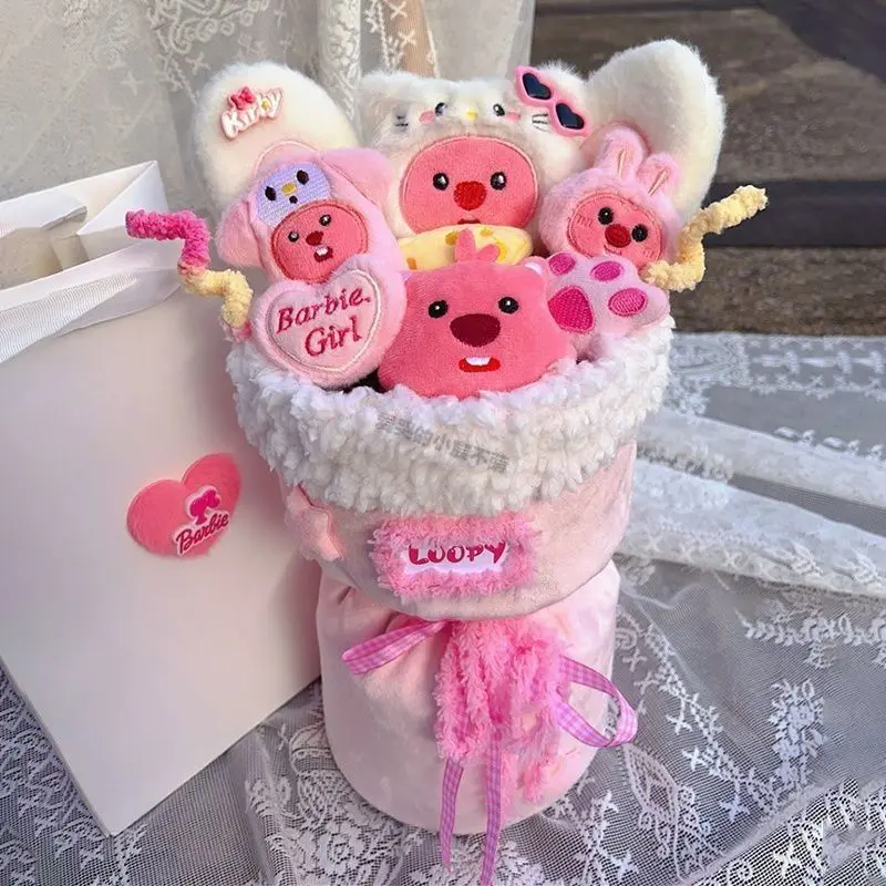 Bó Hoa Ruby Loopy, Đồ Chơi Nhồi Bông Hươu Nhỏ Dễ Thương Và Sáng Tạo, Thích Hợp Làm Quà Sinh Nhật Cho Bé Gái, Bạn Thân, Tốt Nghiệp, Giáng Sinh 0