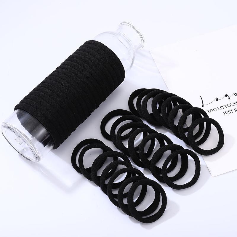 Bộ Dây Buộc Tóc Co Giãn, 40 Cái / Bộ, Màu Đen, Kiểu Bobbles, Dành Cho Phụ Nữ Và Trẻ Em Gái, Phụ Kiện Tóc, [Giao Hàng Từ Việt Nam] 2