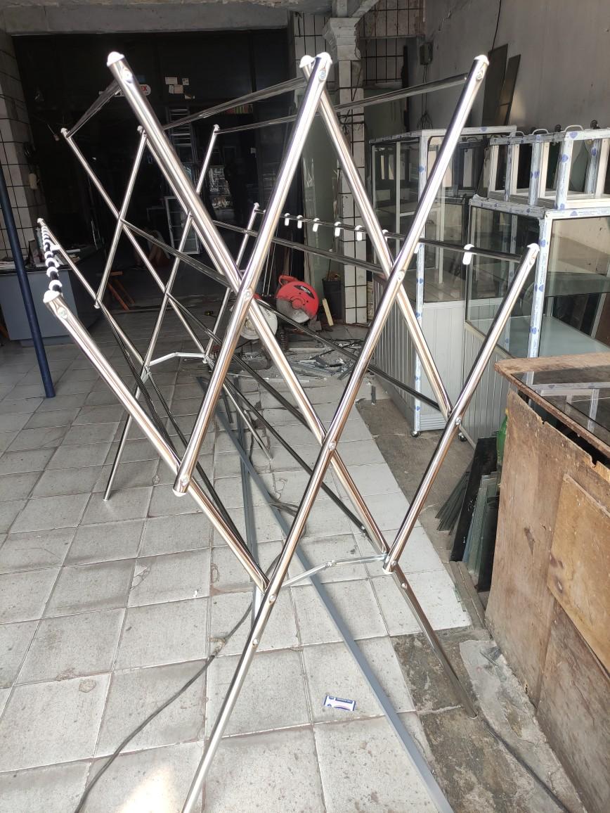 Jemuran Baju Rak Pakaian Stainless Steel Jumbo Besar