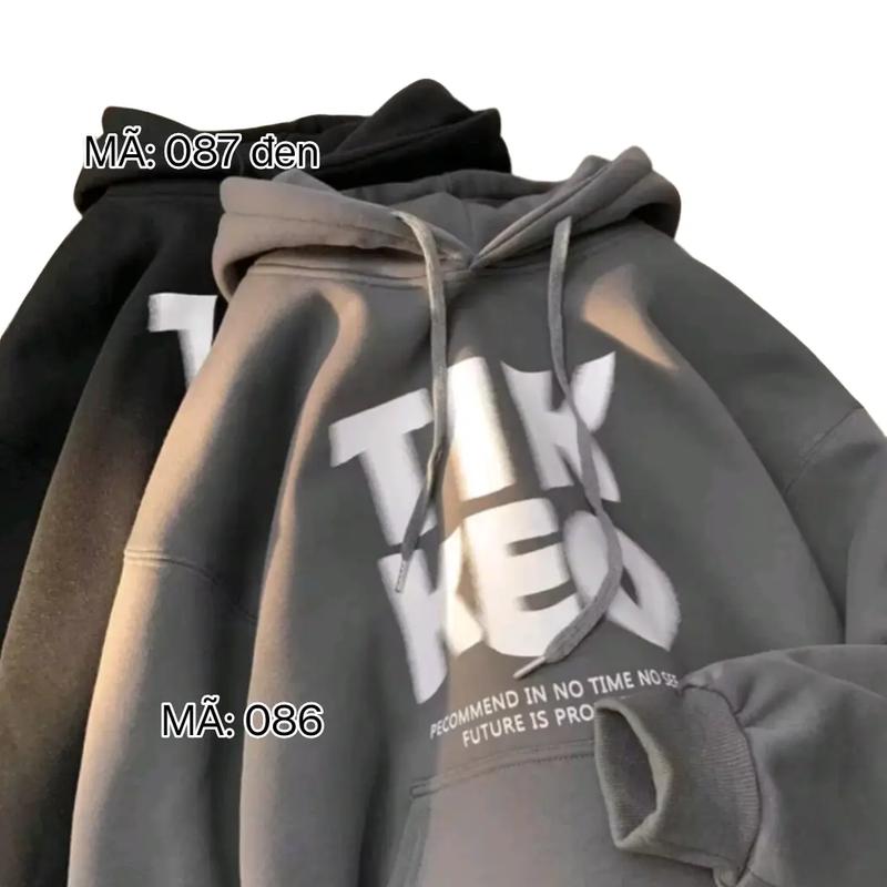 Áo khoác hoodie  35-55kg trở lại nón 2 lớp. nam nữ đều mặc được 1