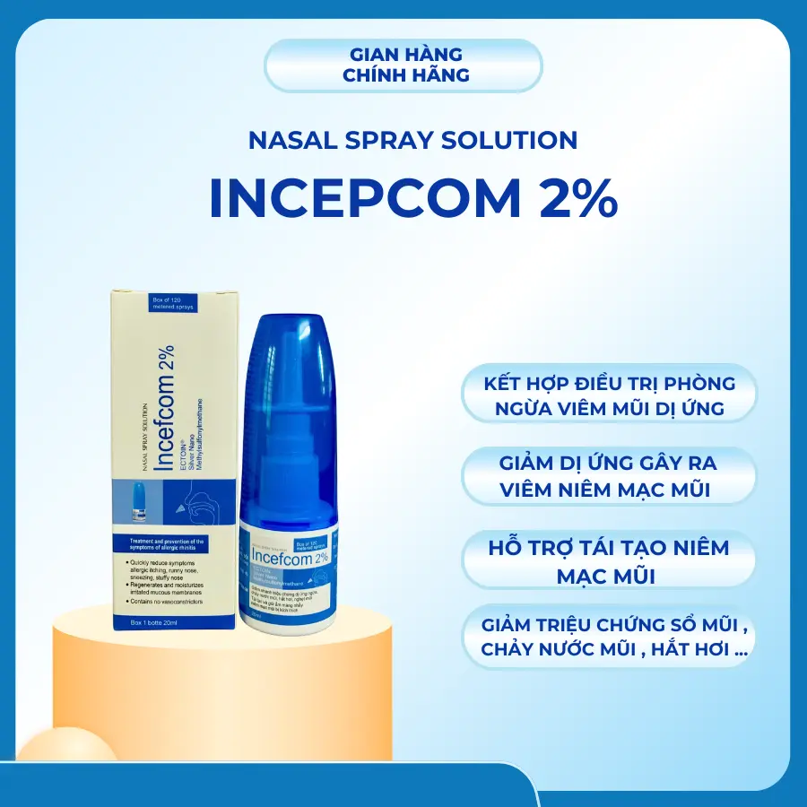 INCEPCOM XỊT CHỐNG VIÊM MŨI DỊ ỨNG - CHAI 20ML