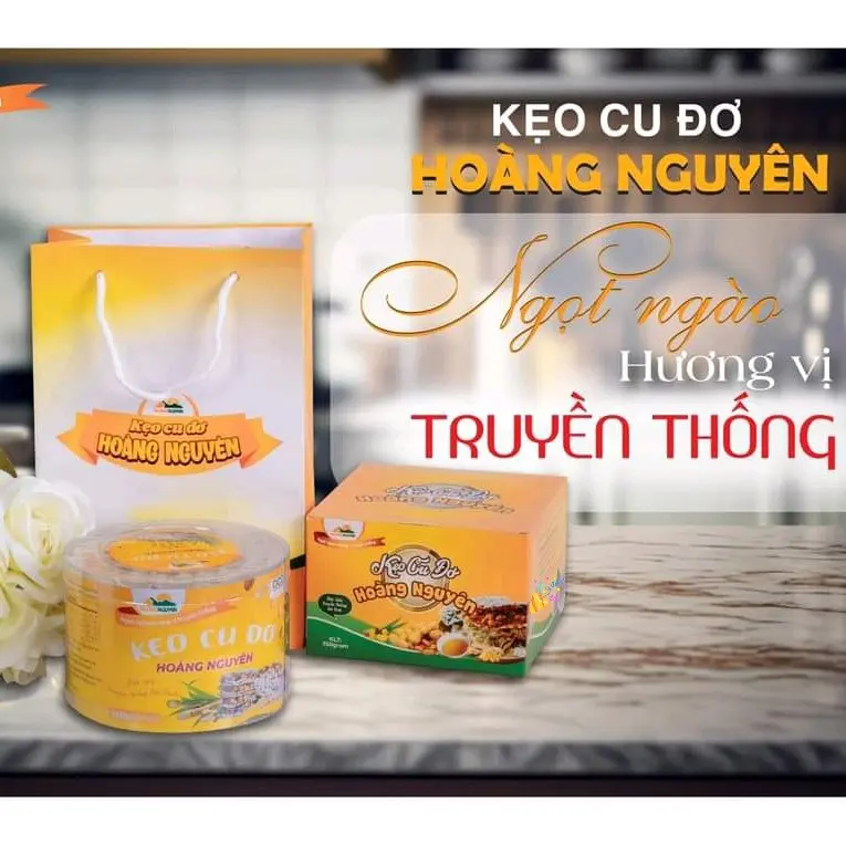 [ TẶNG 1 HỘP] combo 2 hộp KẸO CU ĐƠ HOÀNG NGUYÊN loại truyền thống 400g + tặng 1 hộp 400g.. Ăn Vặt Chua Snack dẻo kẹo sáp  dẻo banh  keotet ngậm 7